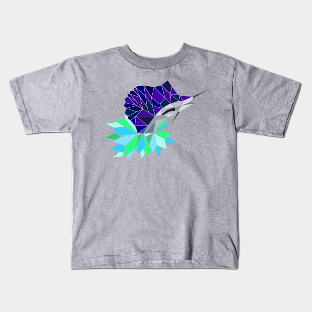 Geometric Sailfish Kids T-Shirt by Wild Geometric